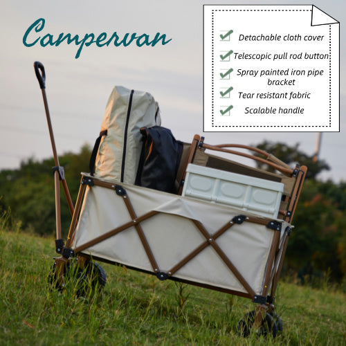 Collapsible Wagon 330LBS Capacity, 300L Extra Large Wagons Carts Foldable, Heavy Duty Folding Wagon with All-Terrain Wheels,Adjustable Handle, for Camping, Garden, Sports, Picnic, Shopping