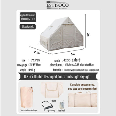ESTISOCO6.0，3-4 Person Tent, 6.3㎡