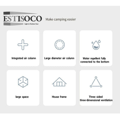 ESTISOCO6.0，3-4 Person Tent, 6.3㎡