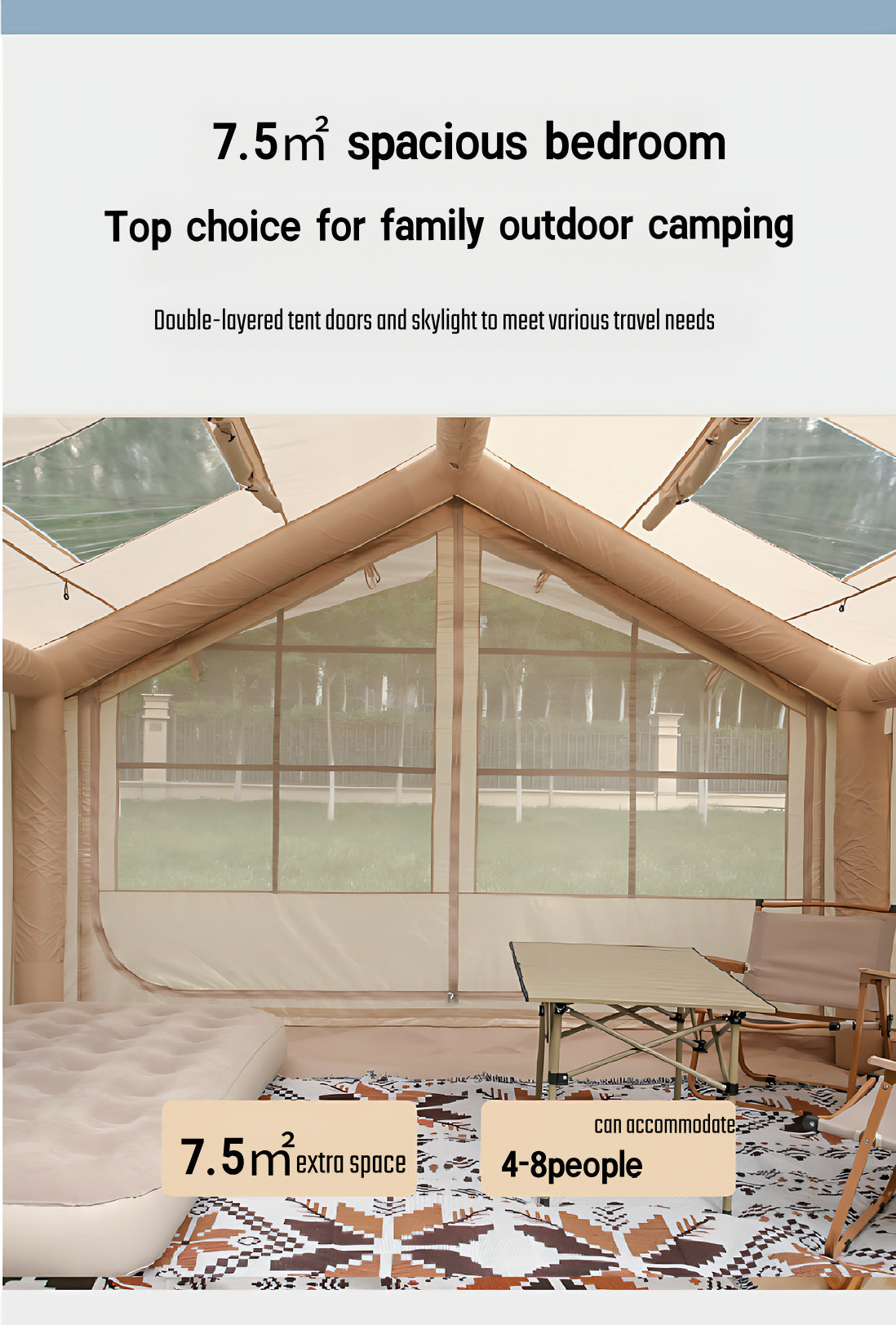 ESTISOCO7.0，4-8 Person Tent, 7.5㎡