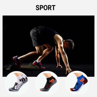 Men's Athletic Running Socks 3 Pairs Thick Cushion Ankle Socks for Men Sport Low Cut Socks