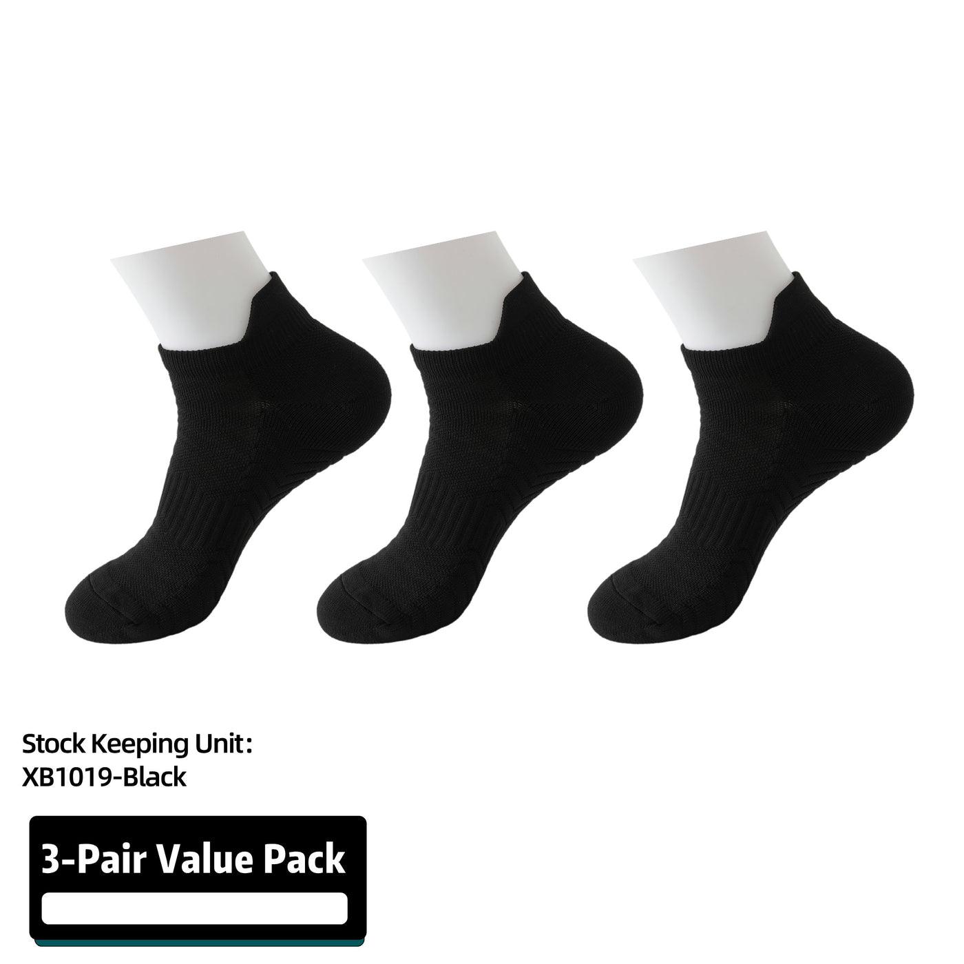 Athletic Running Ankle Socks, Low Cut Cushioned Anti-Blister Tab Sports Socks Men Women 3 Pairs