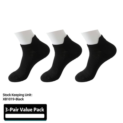 Athletic Running Ankle Socks, Low Cut Cushioned Anti-Blister Tab Sports Socks Men Women 3 Pairs