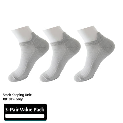 Athletic Running Ankle Socks, Low Cut Cushioned Anti-Blister Tab Sports Socks Men Women 3 Pairs