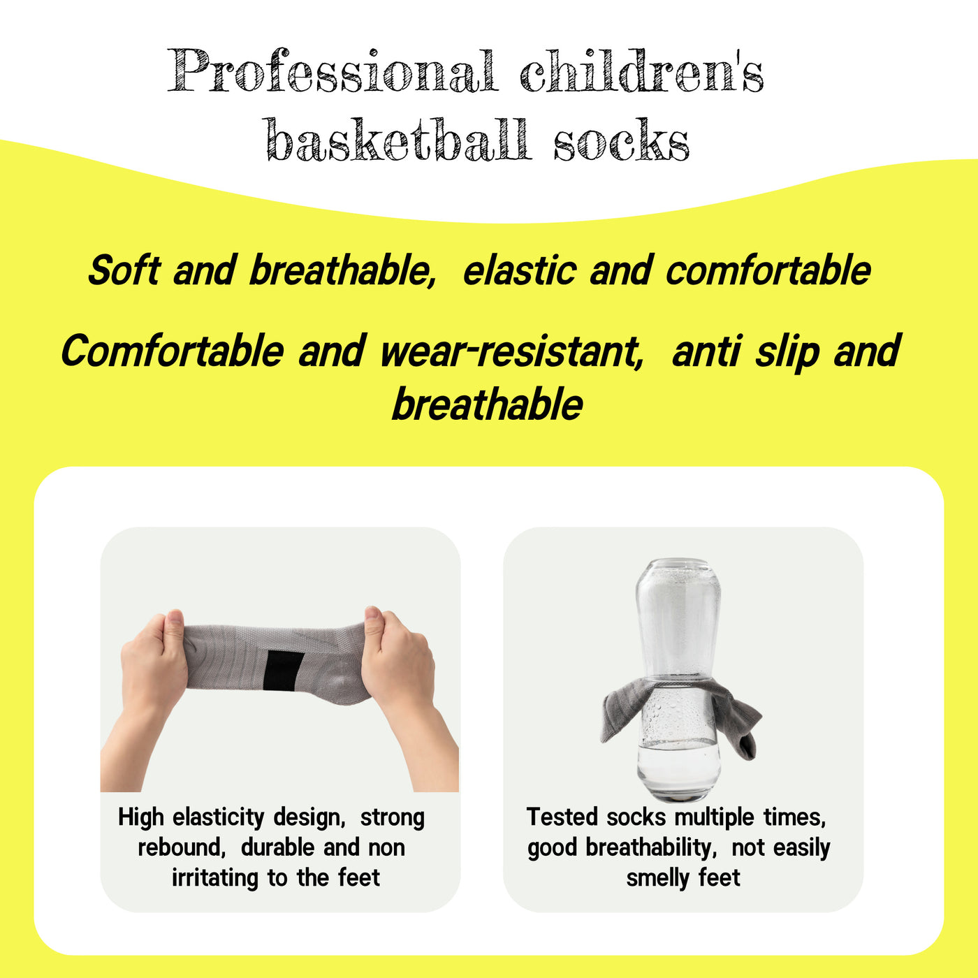 Kids Athletic Sport Sockcs Team Basketball Soccer Crew Socks 4 Pairs