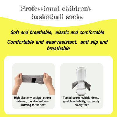 Kids Athletic Sport Sockcs Team Basketball Soccer Crew Socks 4 Pairs
