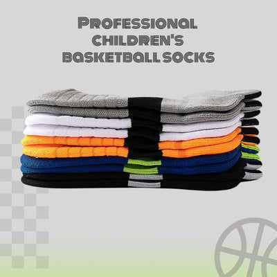 Kids Athletic Sport Sockcs Team Basketball Soccer Crew Socks 4 Pairs