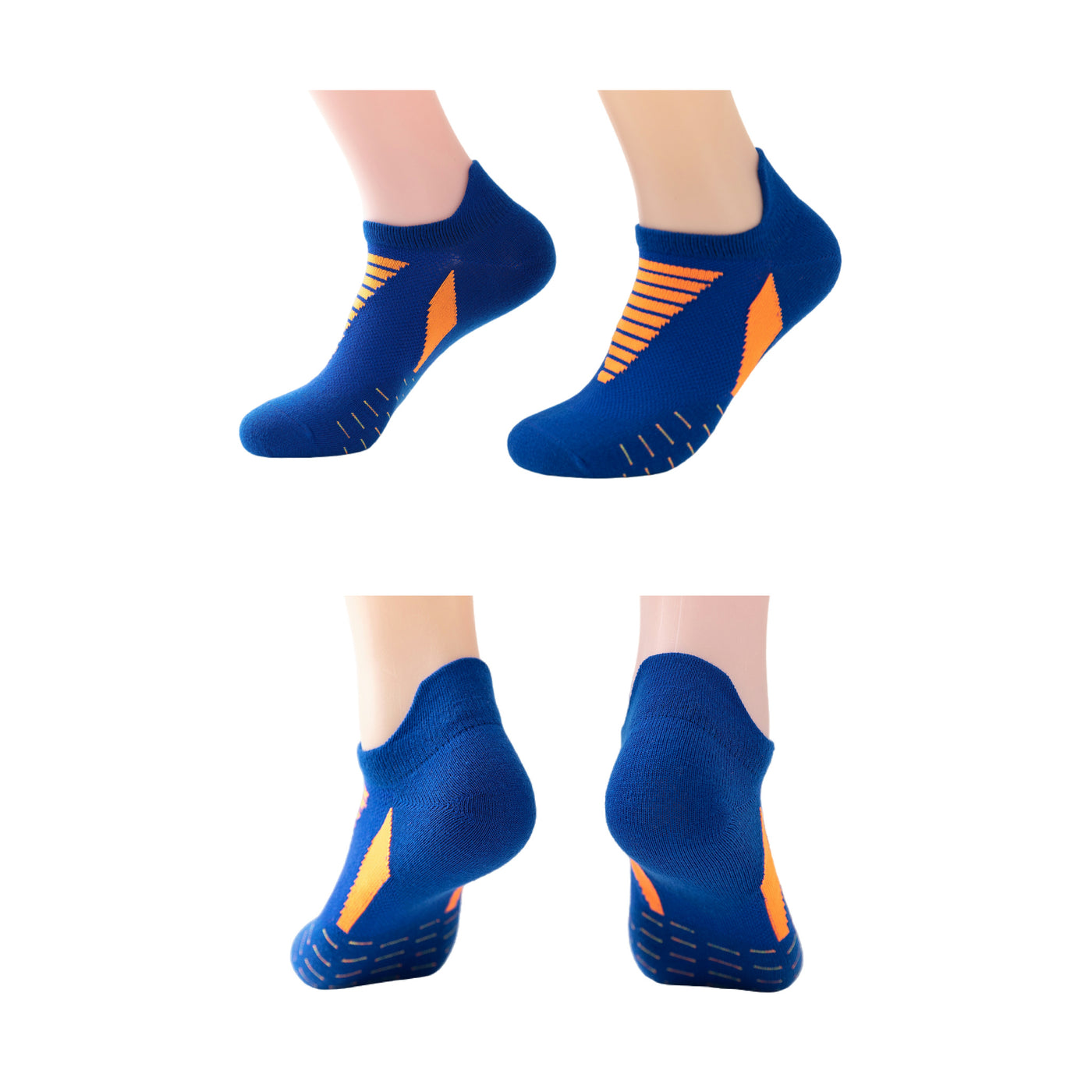 Ultralight Athletic Running Socks for Men and Women with Seamless Toe, Moisture Wicking, Cushion Padding 4Pairs