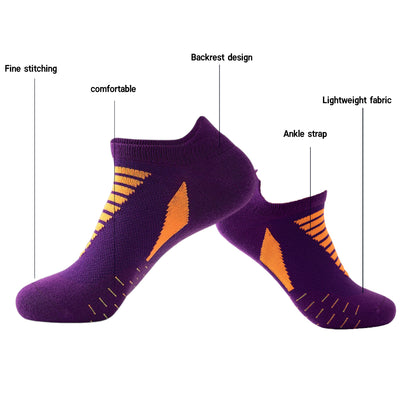 Ultralight Athletic Running Socks for Men and Women with Seamless Toe, Moisture Wicking, Cushion Padding 4Pairs