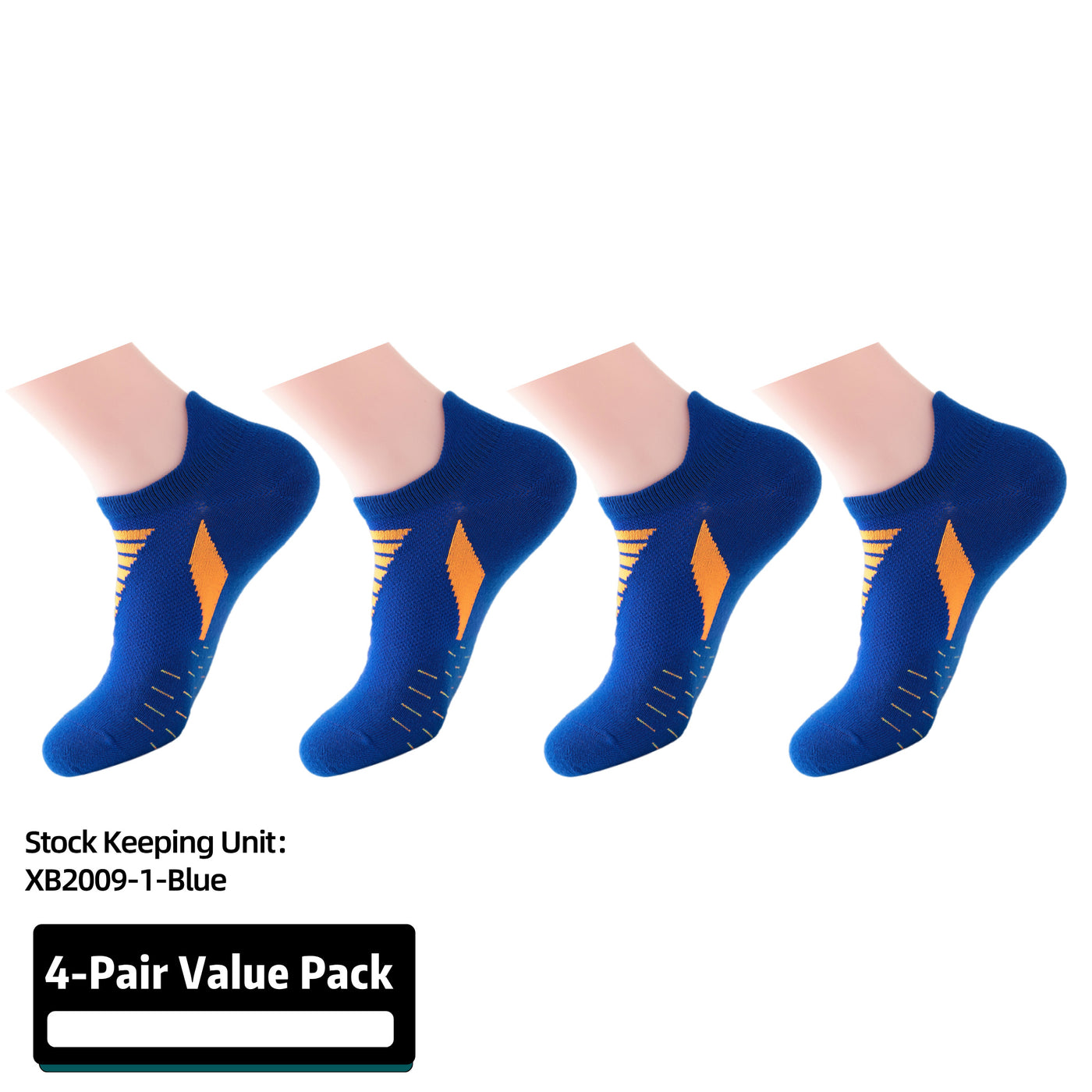 Ultralight Athletic Running Socks for Men and Women with Seamless Toe, Moisture Wicking, Cushion Padding 4Pairs