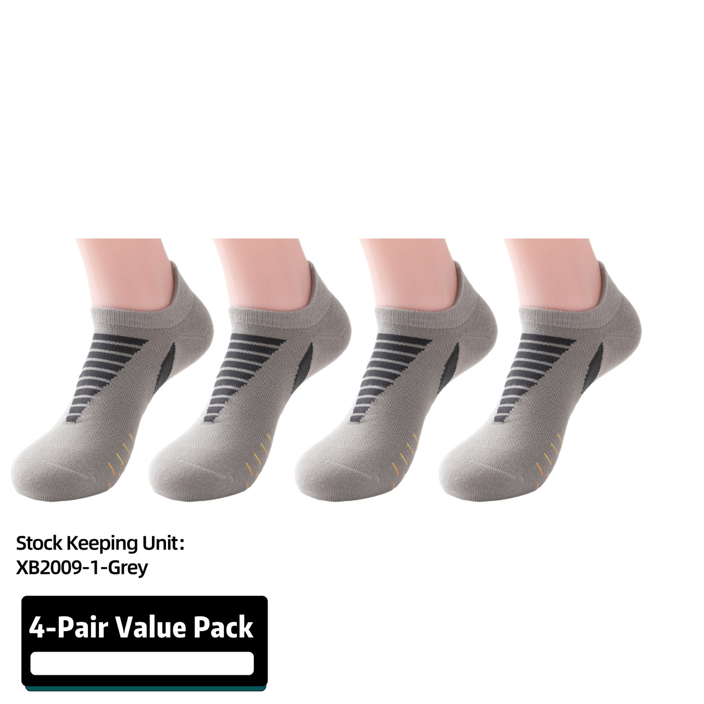 Ultralight Athletic Running Socks for Men and Women with Seamless Toe, Moisture Wicking, Cushion Padding 4Pairs