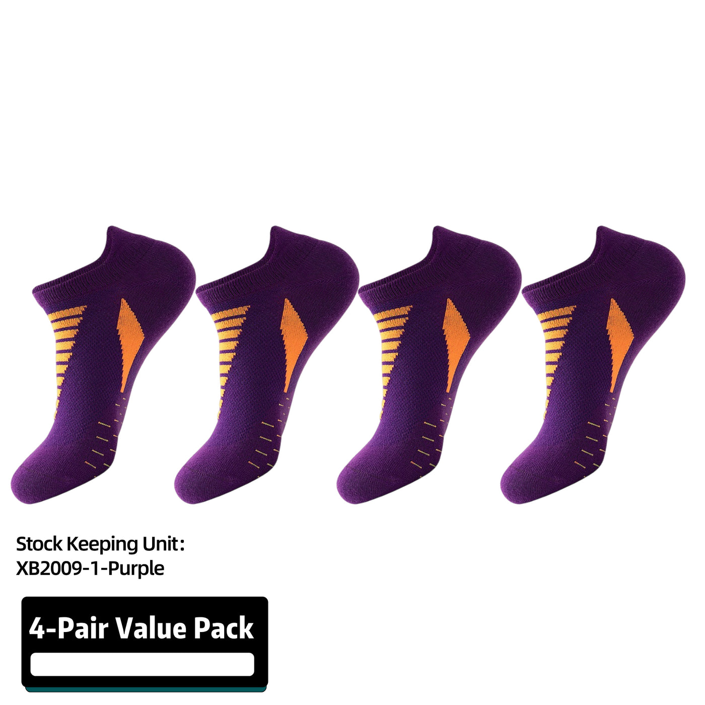 Ultralight Athletic Running Socks for Men and Women with Seamless Toe, Moisture Wicking, Cushion Padding 4Pairs