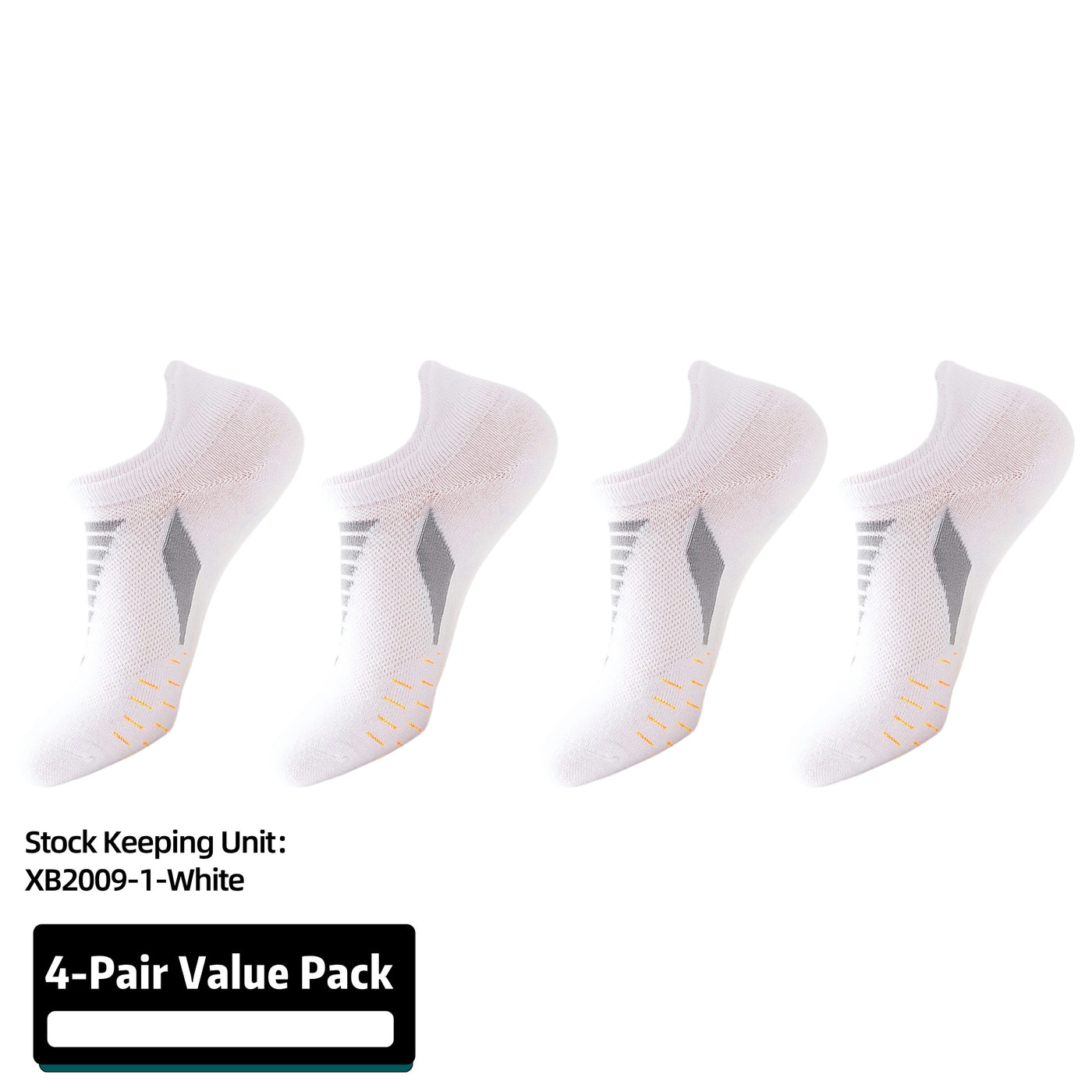 Ultralight Athletic Running Socks for Men and Women with Seamless Toe, Moisture Wicking, Cushion Padding 4Pairs