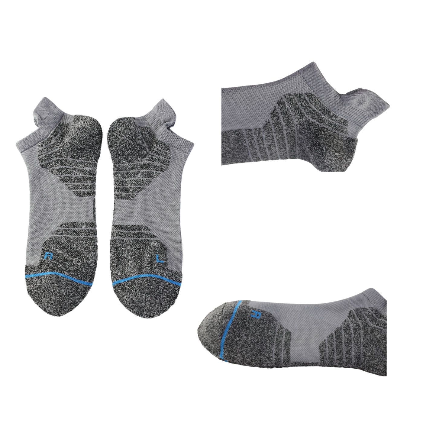 Athletic Ankle Socks  Running Socks,Thick Cushion Padded,Anti-Blister,Seamless,Arch support,Gym,Tennis,4 Pairs