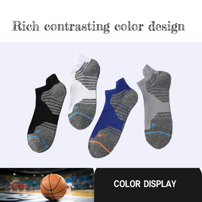 Athletic Ankle Socks  Running Socks,Thick Cushion Padded,Anti-Blister,Seamless,Arch support,Gym,Tennis,4 Pairs