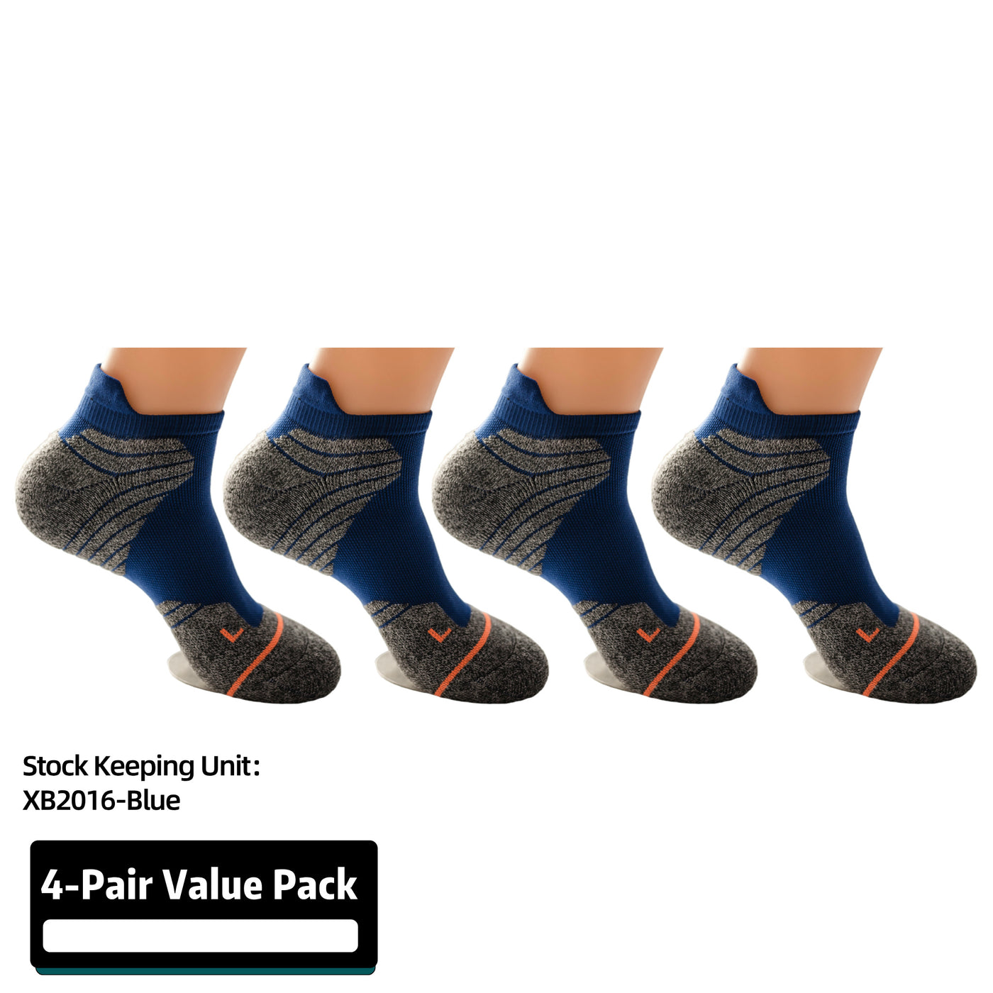 Athletic Ankle Socks  Running Socks,Thick Cushion Padded,Anti-Blister,Seamless,Arch support,Gym,Tennis,4 Pairs