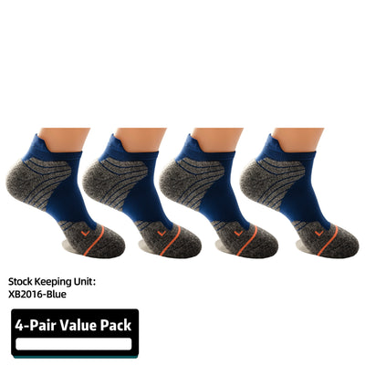Athletic Ankle Socks  Running Socks,Thick Cushion Padded,Anti-Blister,Seamless,Arch support,Gym,Tennis,4 Pairs