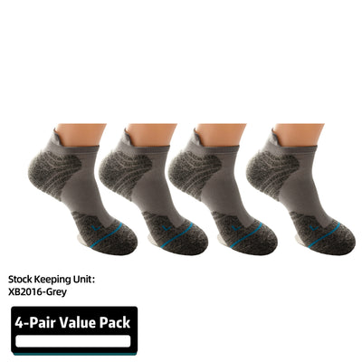 Athletic Ankle Socks  Running Socks,Thick Cushion Padded,Anti-Blister,Seamless,Arch support,Gym,Tennis,4 Pairs