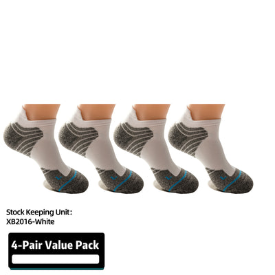 Athletic Ankle Socks  Running Socks,Thick Cushion Padded,Anti-Blister,Seamless,Arch support,Gym,Tennis,4 Pairs