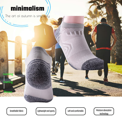 Athletic Running Socks Cushion Padded Moisture Wicking Low Cut 7 Pairs