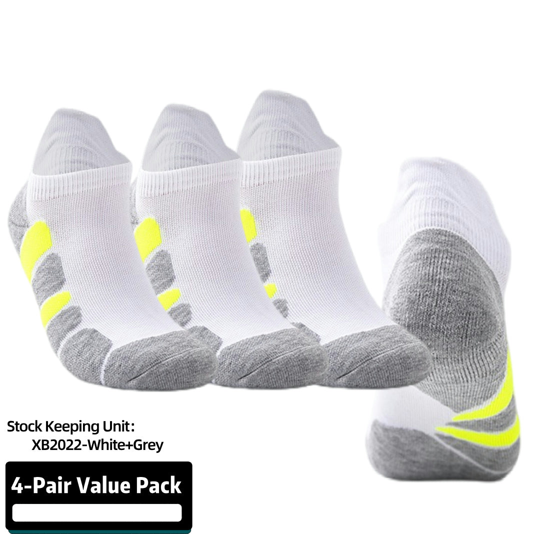 Elite Basketball Socks, 4 Pack Cushion Performance Crew Athletic Socks for Adult & Youth Kids