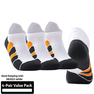 Elite Basketball Socks, 4 Pack Cushion Performance Crew Athletic Socks for Adult & Youth Kids
