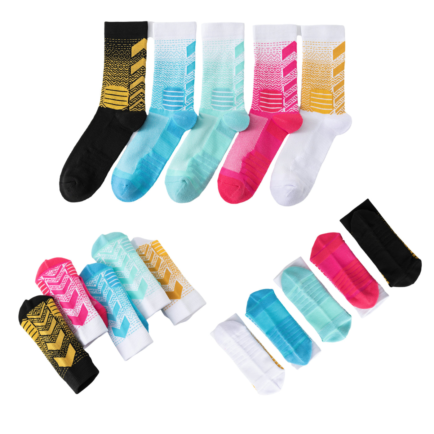 Basketball Socks for Men,Performance Cushioned Men's Athletic Crew Socks with Arch Compression for Cycling Basketball (4 pairs)