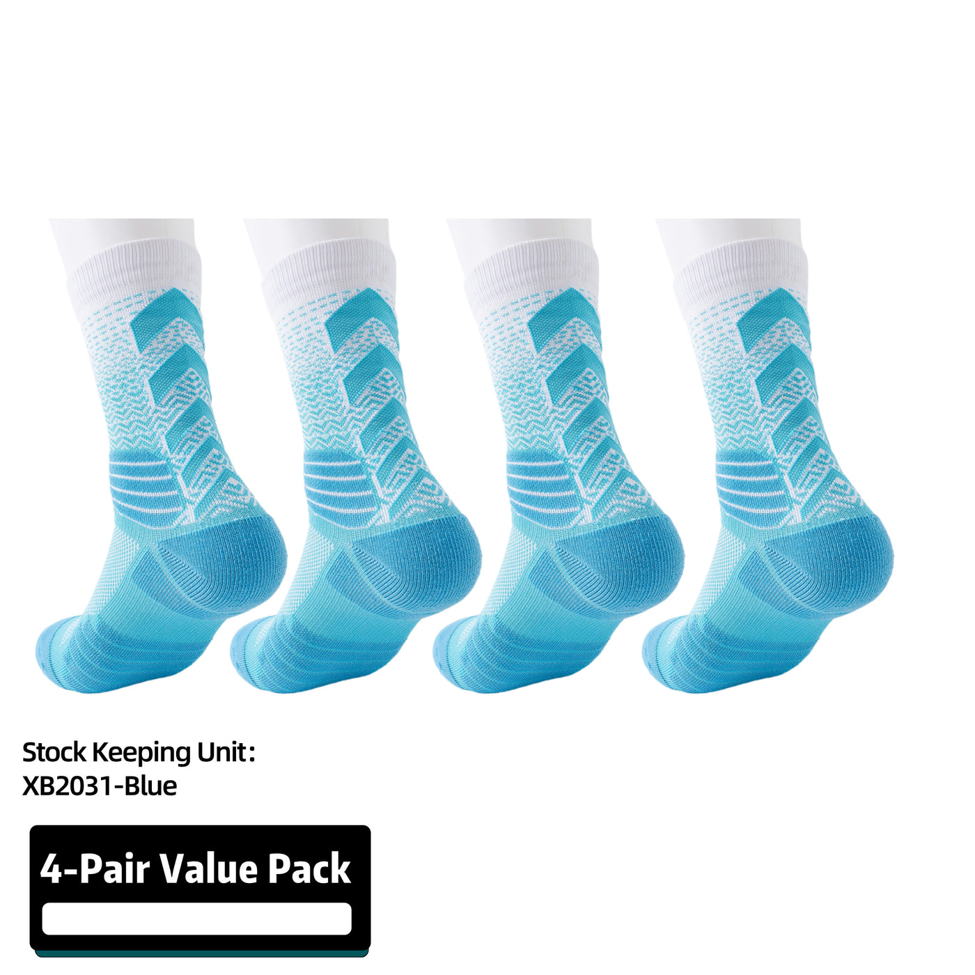 Basketball Socks for Men,Performance Cushioned Men's Athletic Crew Socks with Arch Compression for Cycling Basketball (4 pairs)