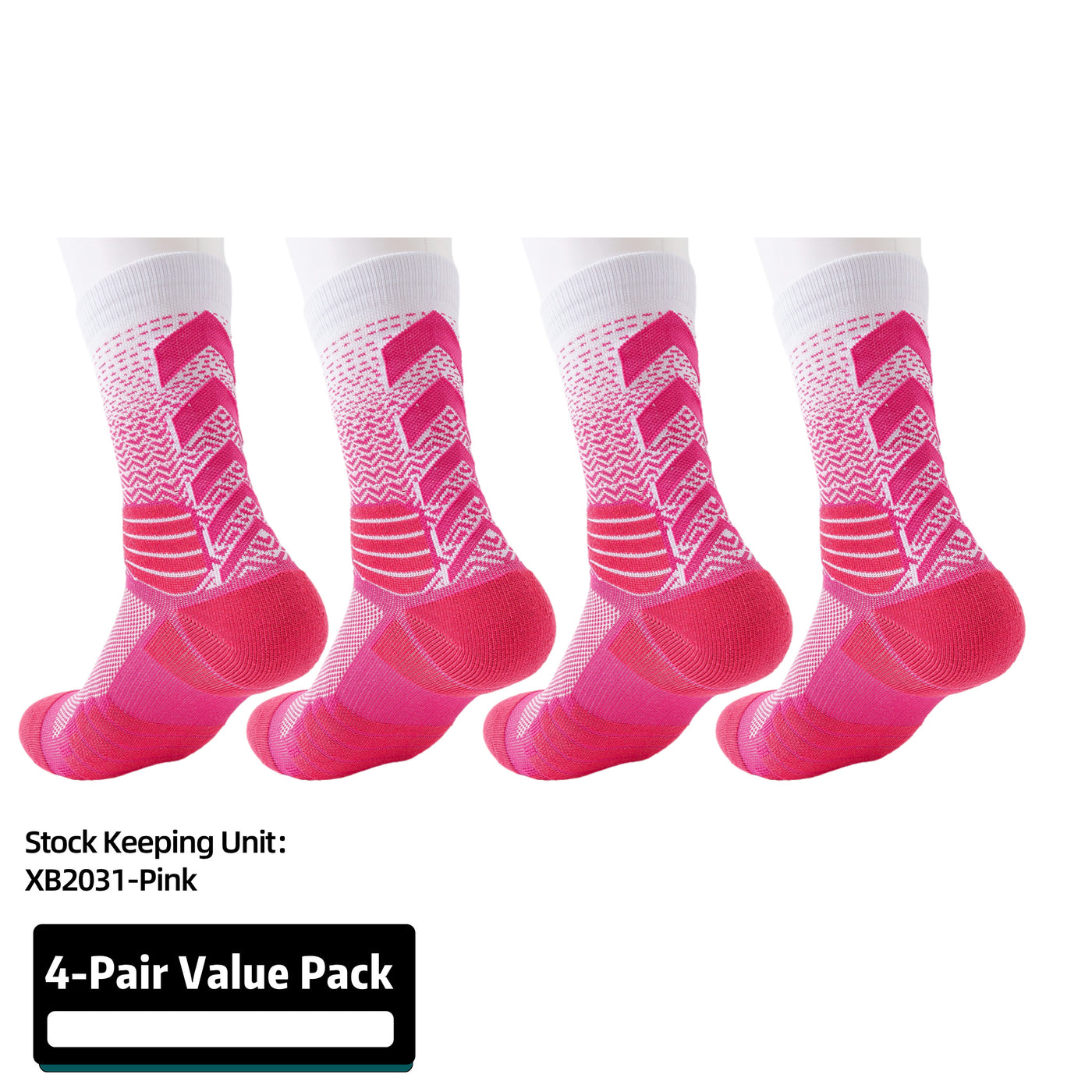 Basketball Socks for Men,Performance Cushioned Men's Athletic Crew Socks with Arch Compression for Cycling Basketball (4 pairs)
