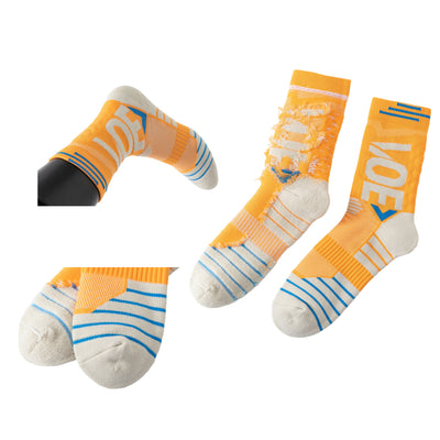 4Pairs Men's Athletic Crew Socks Thick Protective Sport Cushion Elite Basketball Soccer Compression Towel Socks