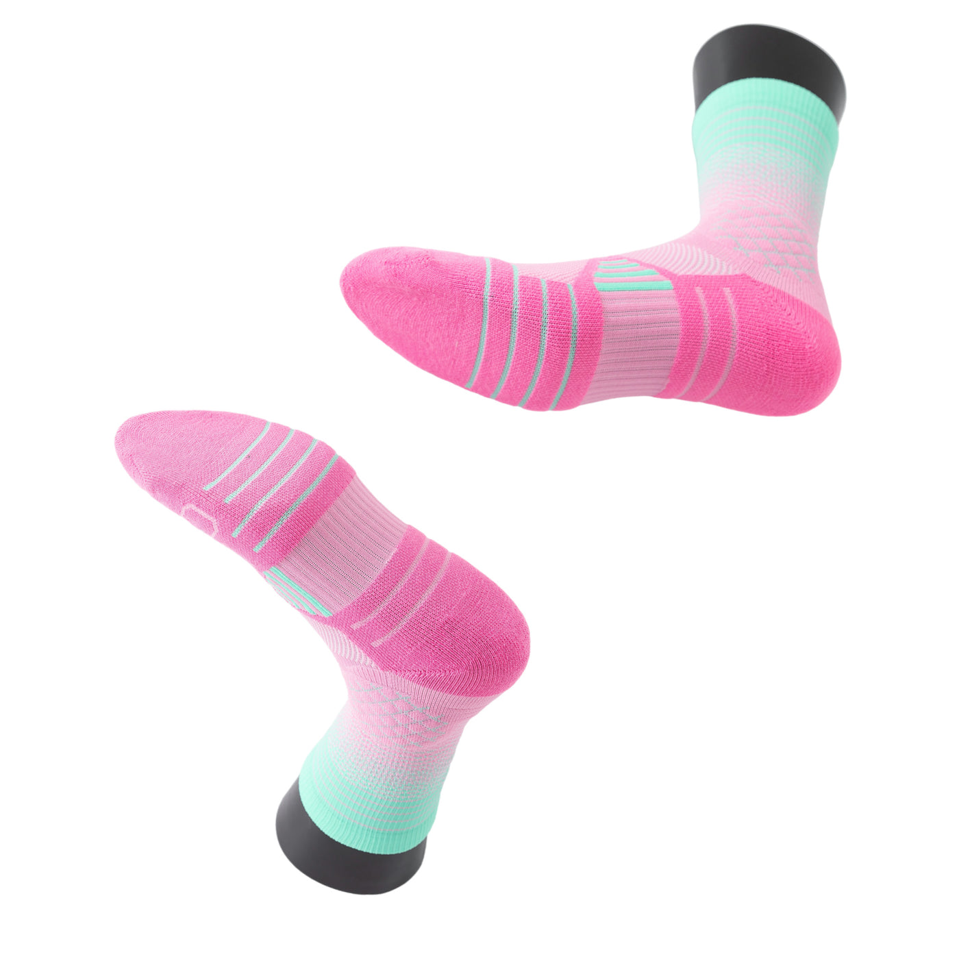 4 Pairs Men's And Women's  Athletic Crew Socks Performance Thick Cushioned Sport Basketball Running Training Compression Sock